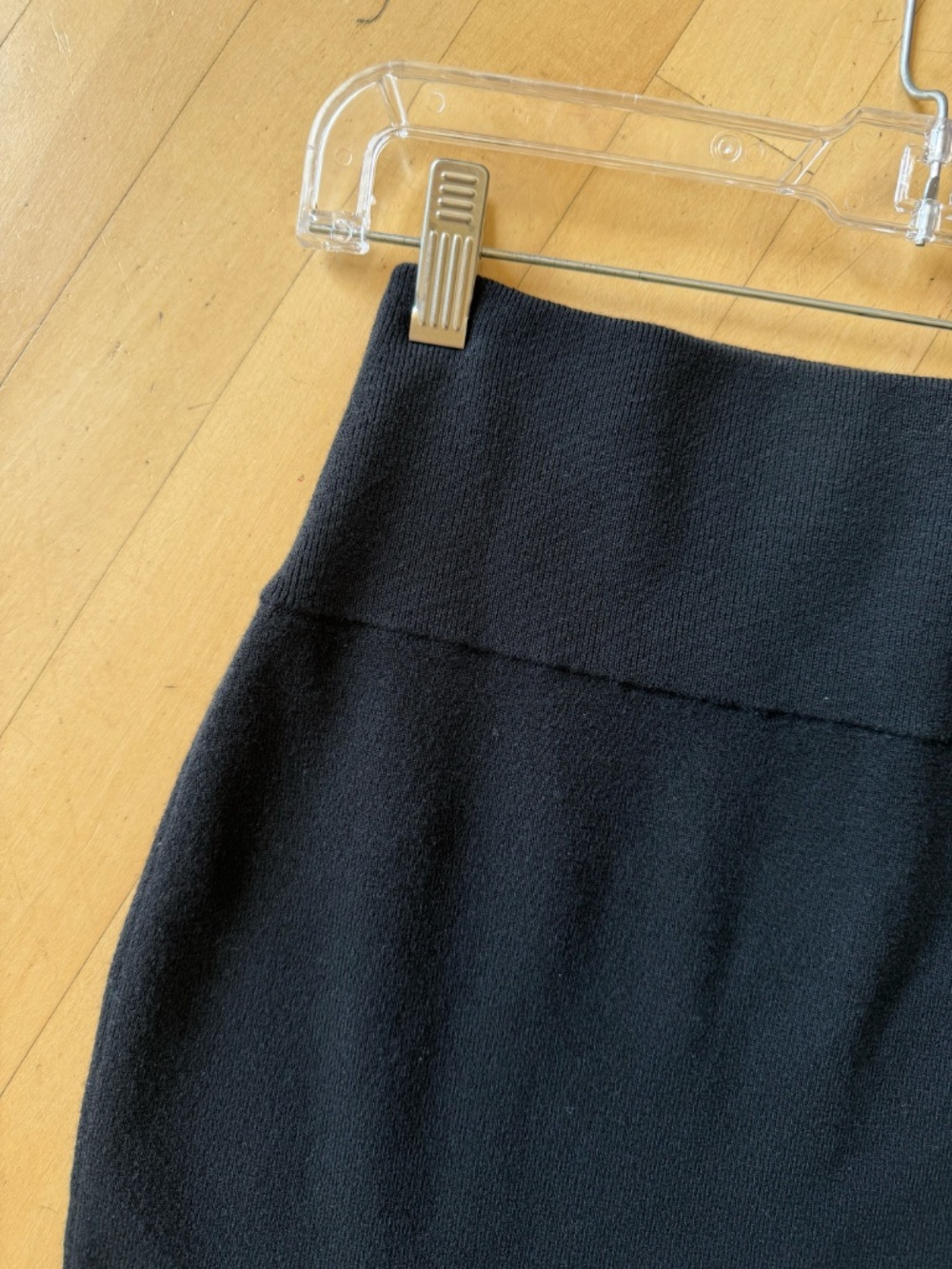 Eileen Fisher Black Knit Pencil maxi skirt, XXS - Picture 3 of 5